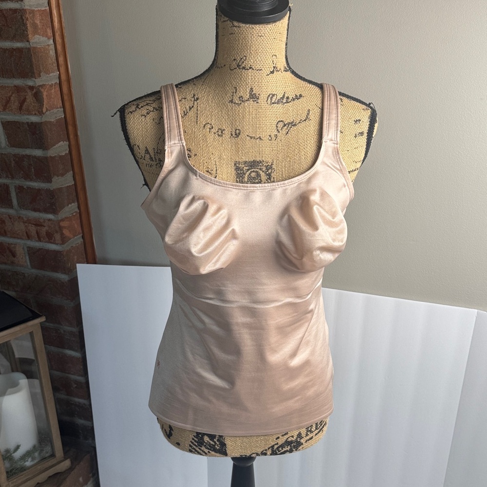 Ruby Ribbon Nude Satin Camisole